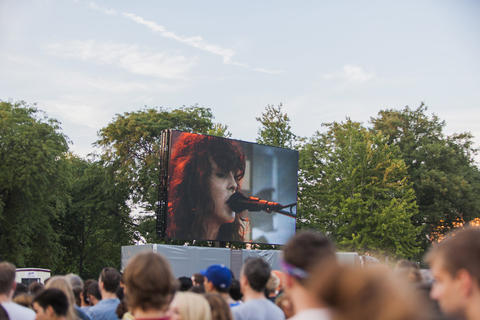 Victoria Legrand of Beach House during Pitchfork Music Festival in Union Park in Chicago on Sunday, July 15, 2012.