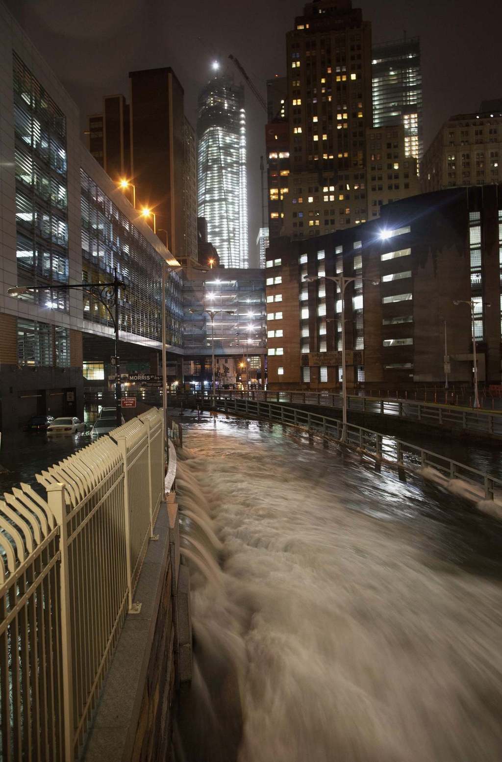 A deluge of water floods the Battery Tunnel in Manhattan as Hurricane Sandy made its approach in New York. Hurricane Sandy is shaping up to be one of the biggest storms ever to hit the United States but even with the severe damage that is expected, the blow to the economy is seen as short-term.