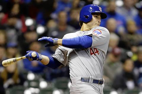 Anthony Rizzo singles in the top of the ninth.