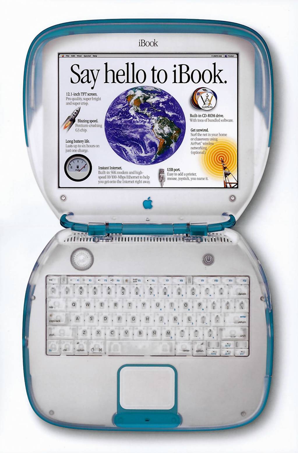Apple iBook in 1999.