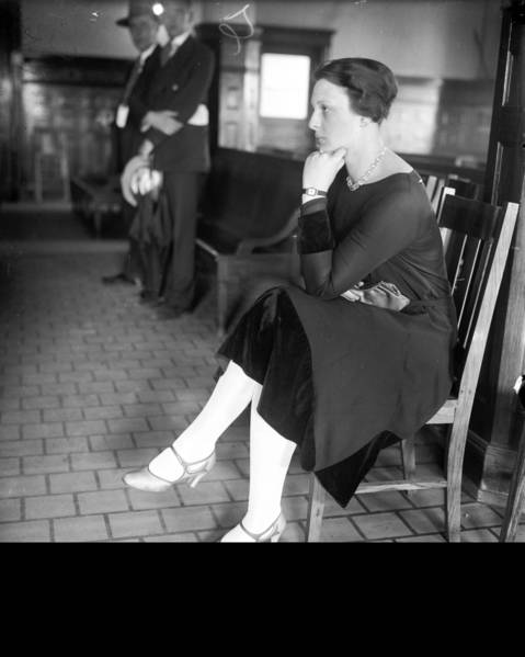 Minerva Shanahan whose husband, FBI Agent Edwin Shanahan, 42, was killed by Martin Durkin on Oct. 11, 1925, circa July 6, 1926.