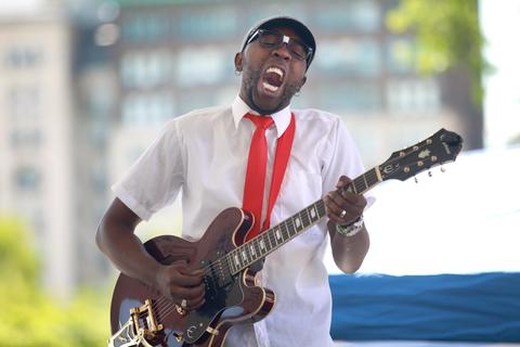 Mr. Sipp "The Mississippi Blues Child", performs at Blues Fest.