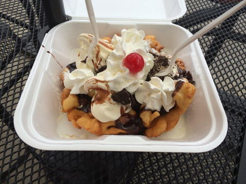 Summer on the South Side means a funnel cake sundae from Bridgeport ...