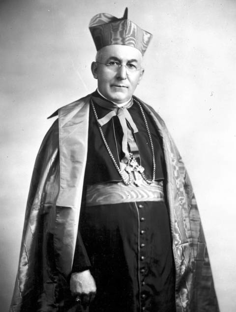 Cardinal George Mundelein in his official portraits by Laveccha in 1933.