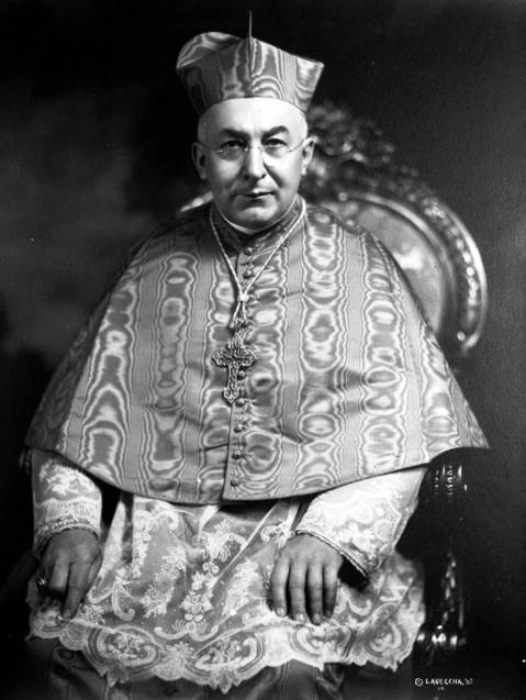 Cardinal George Mundelein in his official portraits by Laveccha in 1933.