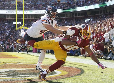 Washington tight end Jordan Reed beats Bears safety Chris Conte for a touchdown on Oct. 20 at FedEx Field.