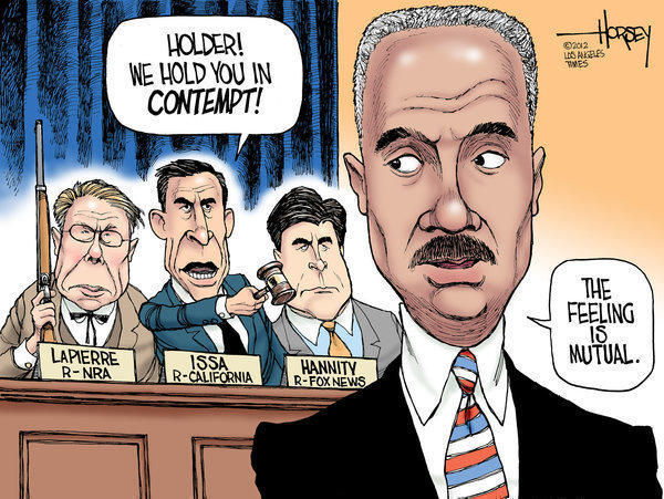 Eric Holder and Darrell Issa hold each other in contempt
