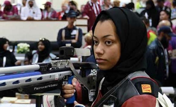 Air rifle shooter Bahiya al-Hamad will be Qatar's flag bearer.  (Qatar Olympic Committee) 