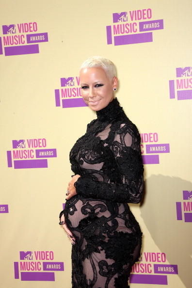 MTV Video Music Awards 2012: Red Carpet Arrivals: Amber Rose +1