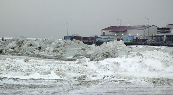 A massive storm battered Alaska's western coast with winds topping 80 mph and towering sea surges.<br><b>More: </b><a href="http://latimesblogs.latimes.com/nationnow/2011/11/alaska-storm-bering-sea.html" target="_blank">Brutal winds, white-out blizzard in Alaska</a>