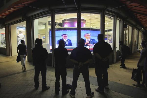 People Gather To Watch The Presidential Debate In Florida