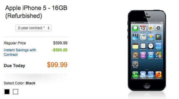 ATT is selling refurbished versions of the iPhone 5 for as low as 99 ...