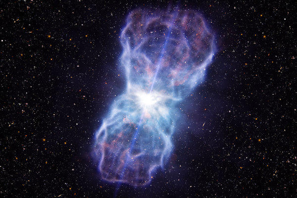 Quasar sends energy blast 2 trillion times more powerful than Sun 600