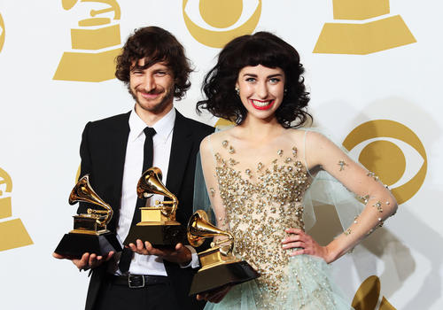 Record of the year -- "Somebody That I Used To Know" -- Gotye featuring Kimbra <span style="color: #942928;"><strong>WINNER</strong> </span><br>Pop duo/group performance -- "Somebody That I Used To Know" featuring Kimbra<span style="color: #942928;"><strong>WINNER</strong> </span><br>Alternative music album -- "Making Mirrors" <span style="color: #942928;"><strong>WINNER</strong> </span>