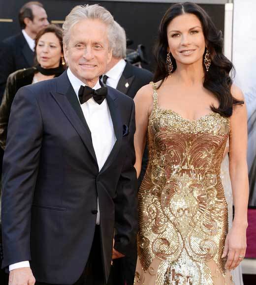 Oscars 2013: Academy Awards red carpet arrival pics: Michael Douglas and Catherine Zeta-Jones