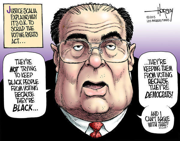 Justice Antonin Scalia wants to scrap the Voting Rights Act