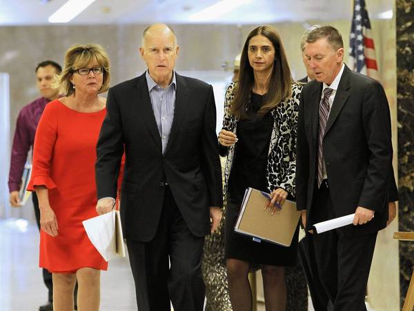 Gov. Jerry Brown and school officials
