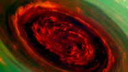 Massive hurricane rages on Saturn's north pole