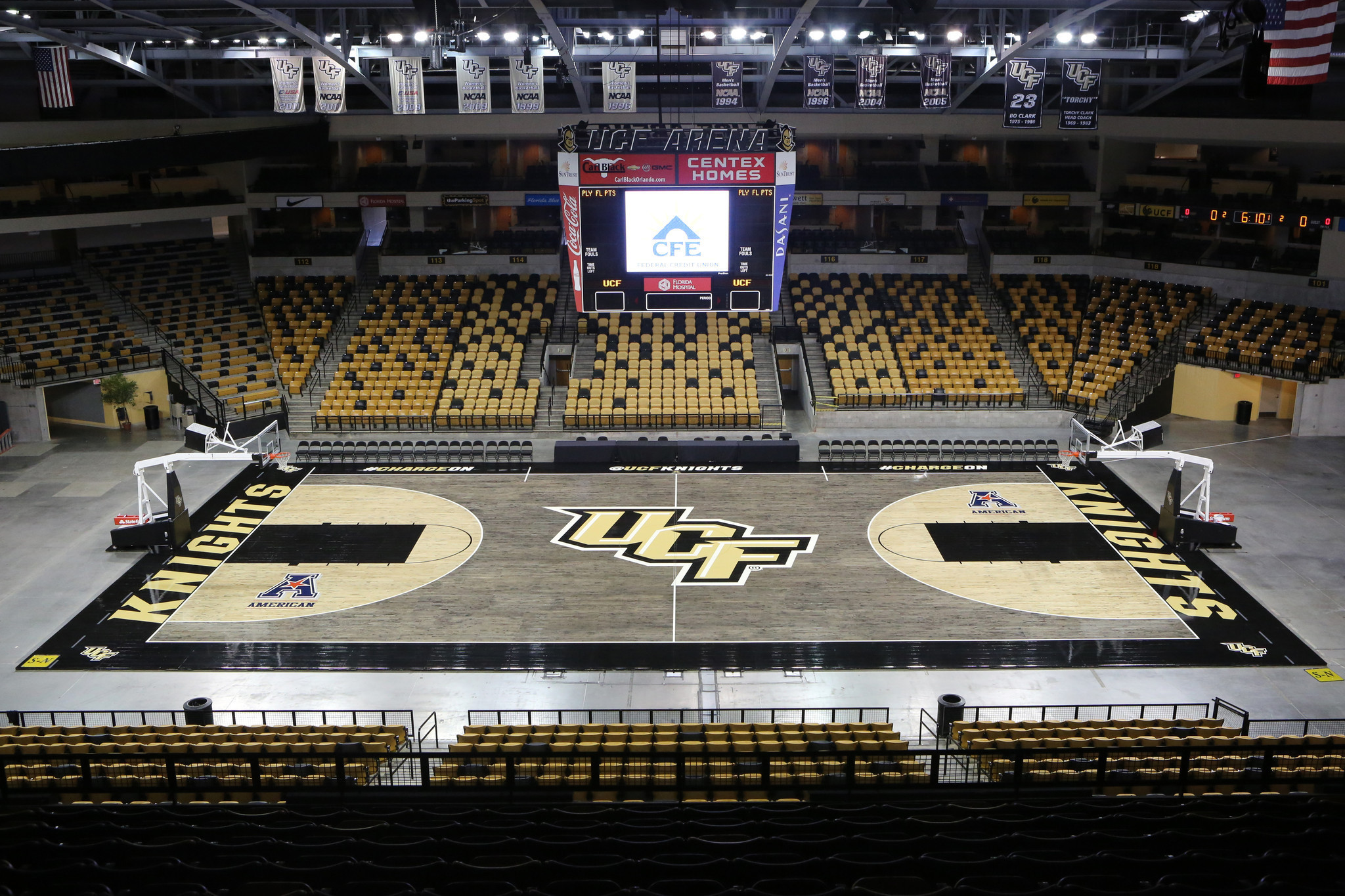 Pictures UCF's new black basketball court Orlando Sentinel