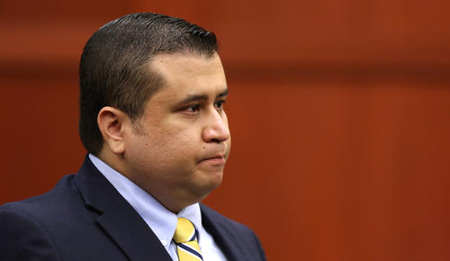 George Zimmerman leaves the courtroom for the lunch break during the 20th day of his trial in Seminole circuit court, in Sanford, Fla., Monday, July  8, 2013. Zimmerman is charged with 2nd-degree murder in the fatal shooting of Trayvon Martin, an unarmed teen, in 2012. (Joe Burbank/Orlando Sentinel/POOL) newsgate CCI  B583043294Z.1