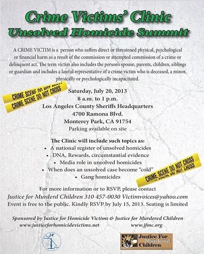 Crime victims' summit information
