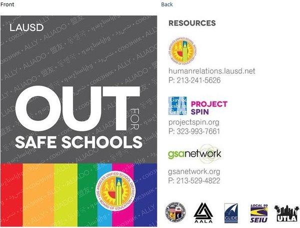 Out for Safe Schools badges