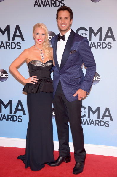 CMA Awards 2013 red carpet arrival pictures: Caroline Boyer and Luke Bryan