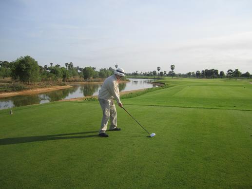 The course designed by pro golfer Nick Faldo in Siem Reap, Cambodia is 7,279 yards with a par of 72.