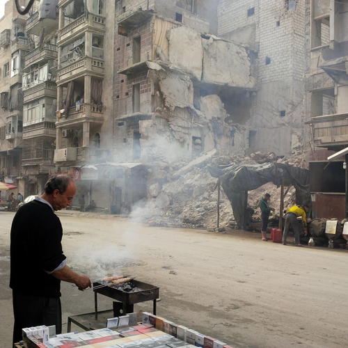 Enduring the near-daily bombings in Aleppo