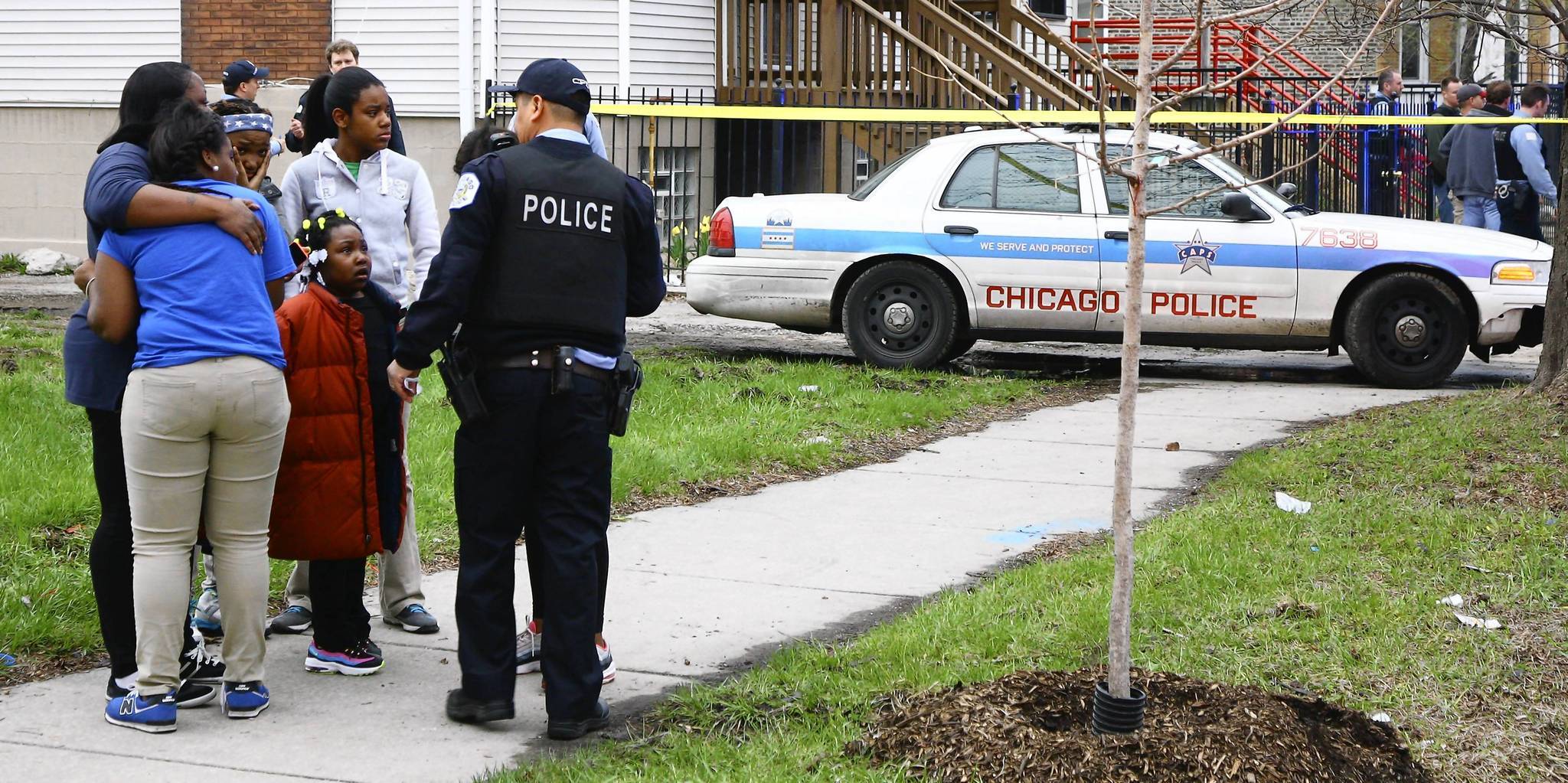 Chicago police investigate the shooting of 14-year-old Endia Martin at 55th Morgan Avenue.