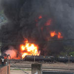 Oil tanker train derails in Lynchburg, Va., triggering fire and spill
