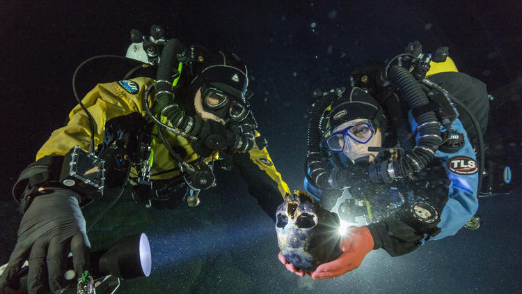 Underwater archaeologists