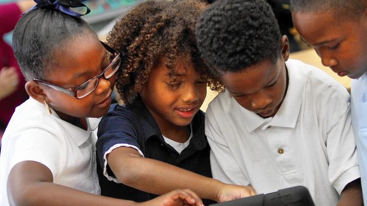 Students explore iPads