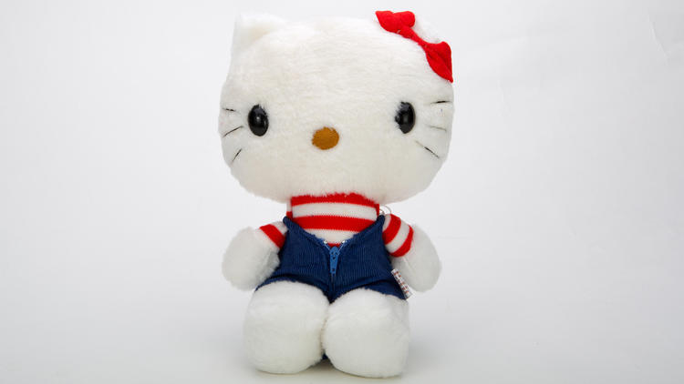 A Hello Kitty plush doll from 1976