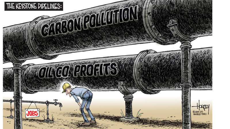 Keystone XL pipeline pumps pollution and profits, not jobs