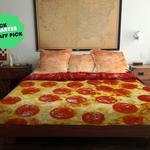 Sleep in your very own pepperoni pizza bed -- and yes, it's delivered in pizza box