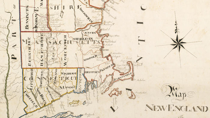 A Map of New England from 1830