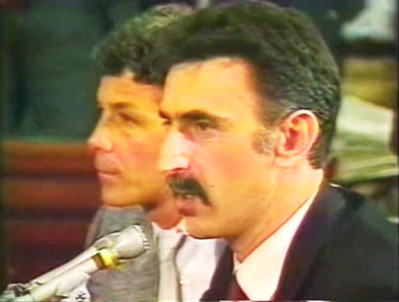 Frank Zappa testifies at Congress' "porn-rock" hearings 30 years ago.