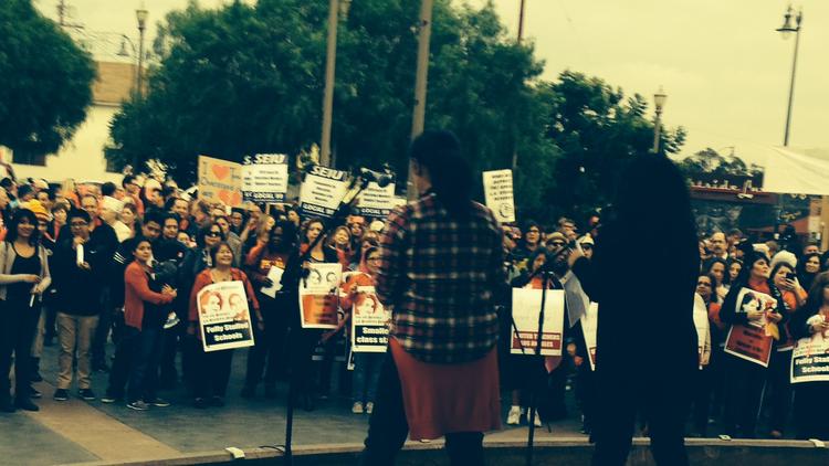 L.A. teachers rally