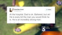 Harrison Ford's Son Tweets, "At the Hospital. Dad Is OK"