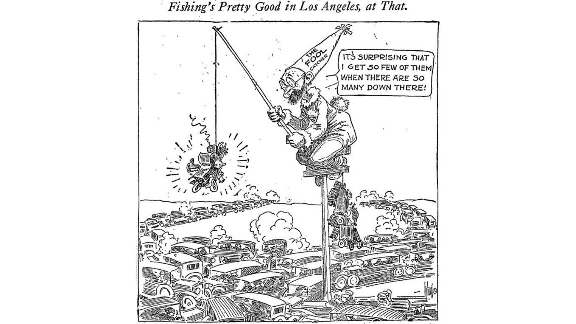 Historic editorial cartoons: L.A. traffic