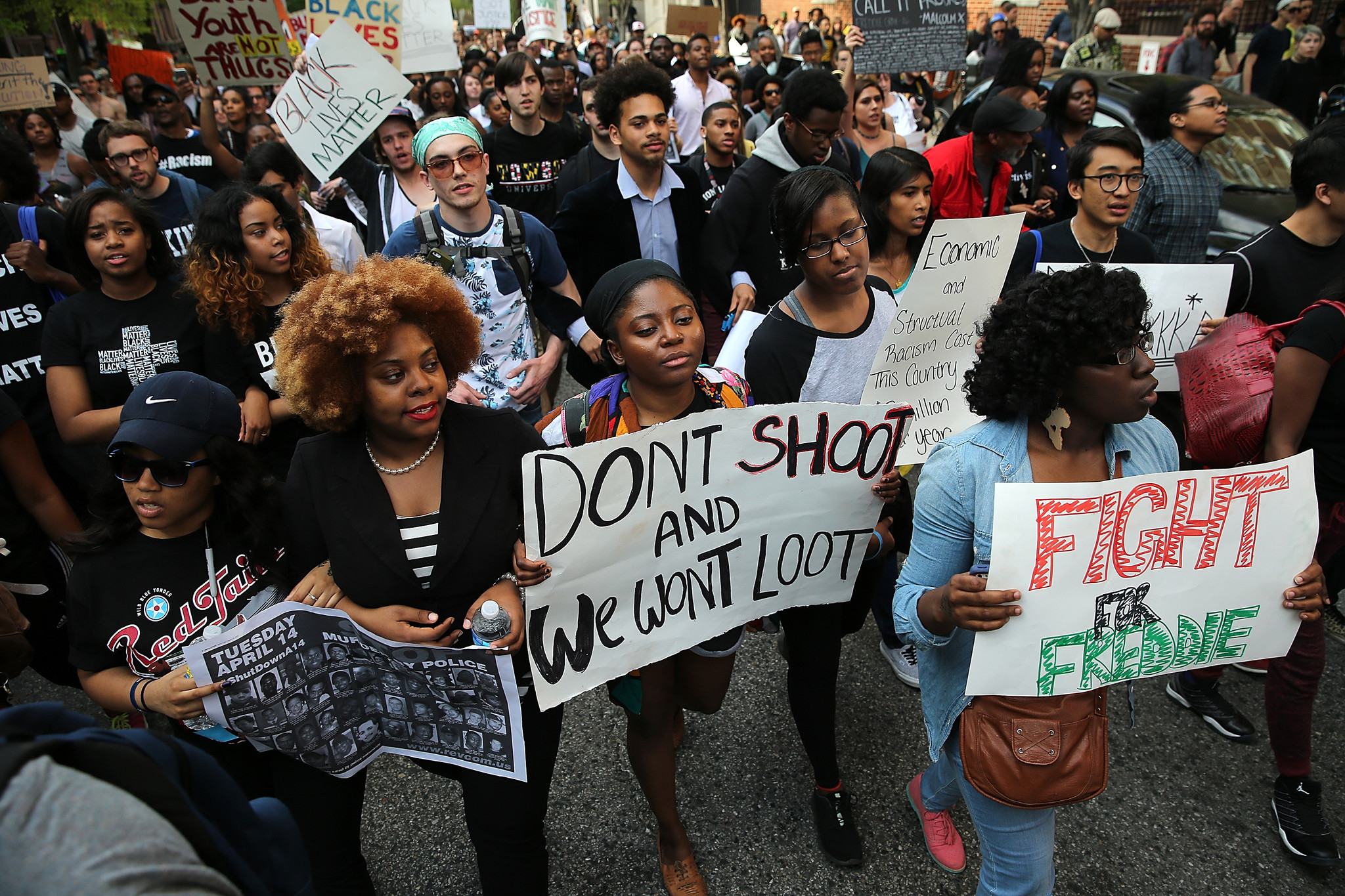 Baltimore protests continue as residents anxiously await Freddie.