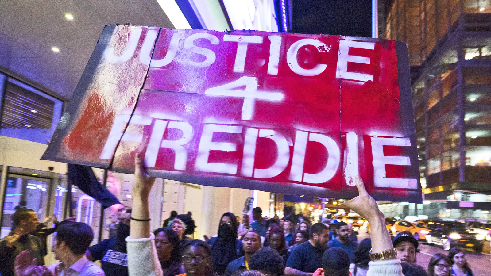 Nearly 100 Baltimore officers hurt in Freddie Gray protests.