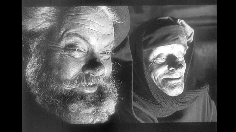 Orson Welles as Falstaff and Alan Webb as Shallow in "Chimes at Midnight."