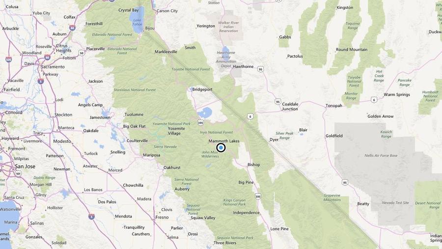 Earthquake strikes near Mammoth Lakes