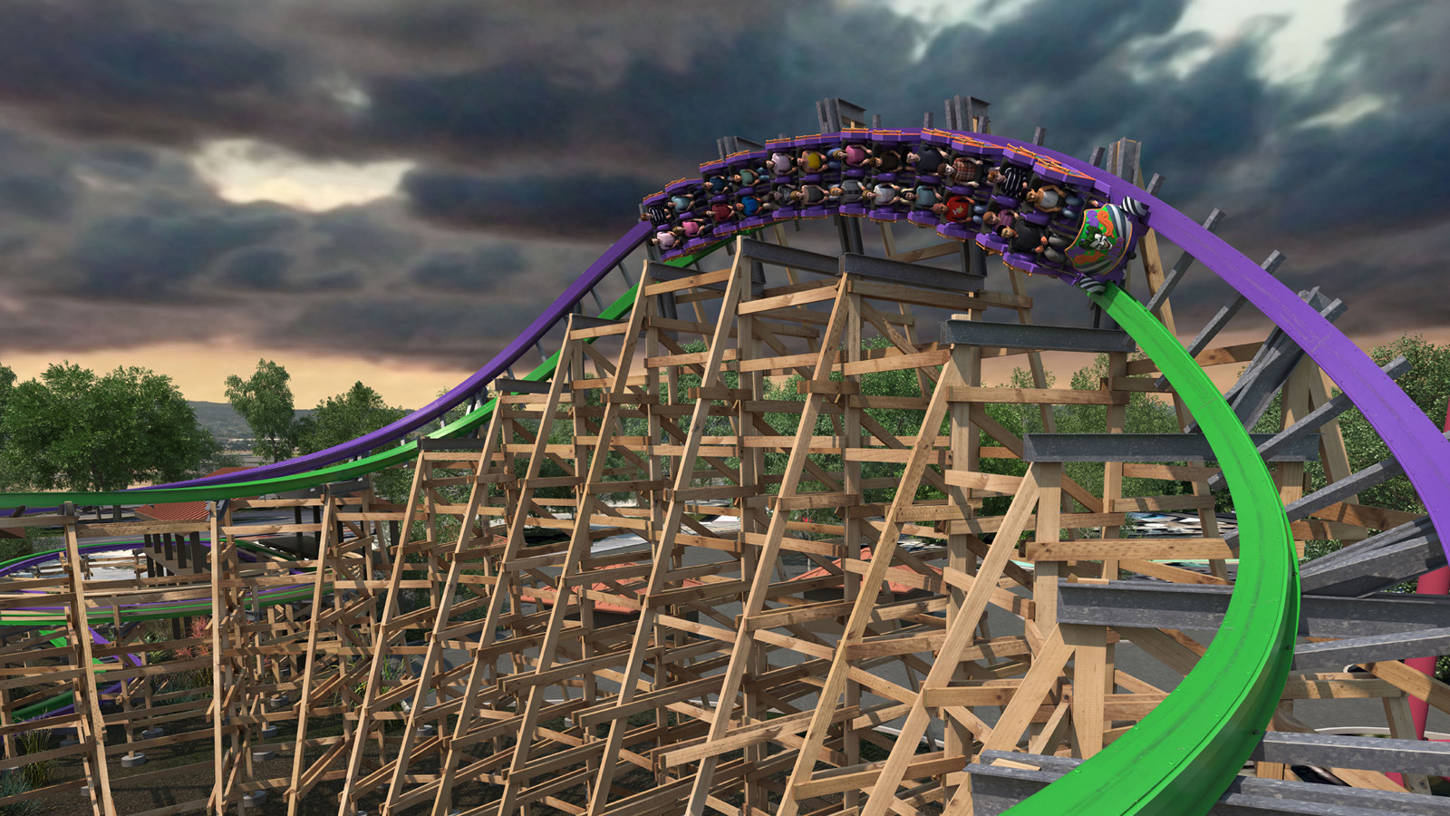 Aggiornamento costruzione Joker al Six Flags Discovery Kingdom