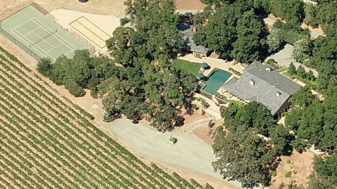 Aerial view of a property owned by Nancy Pelosi