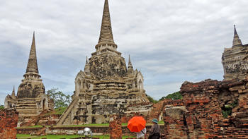 Visit the ruined city of Ayutthaya for a glimpse of Thailand history