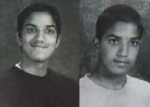 Farook's photo from the 2004 La Sierra High School yearbook, left, his junior year, and his sophomore yearbook photo.