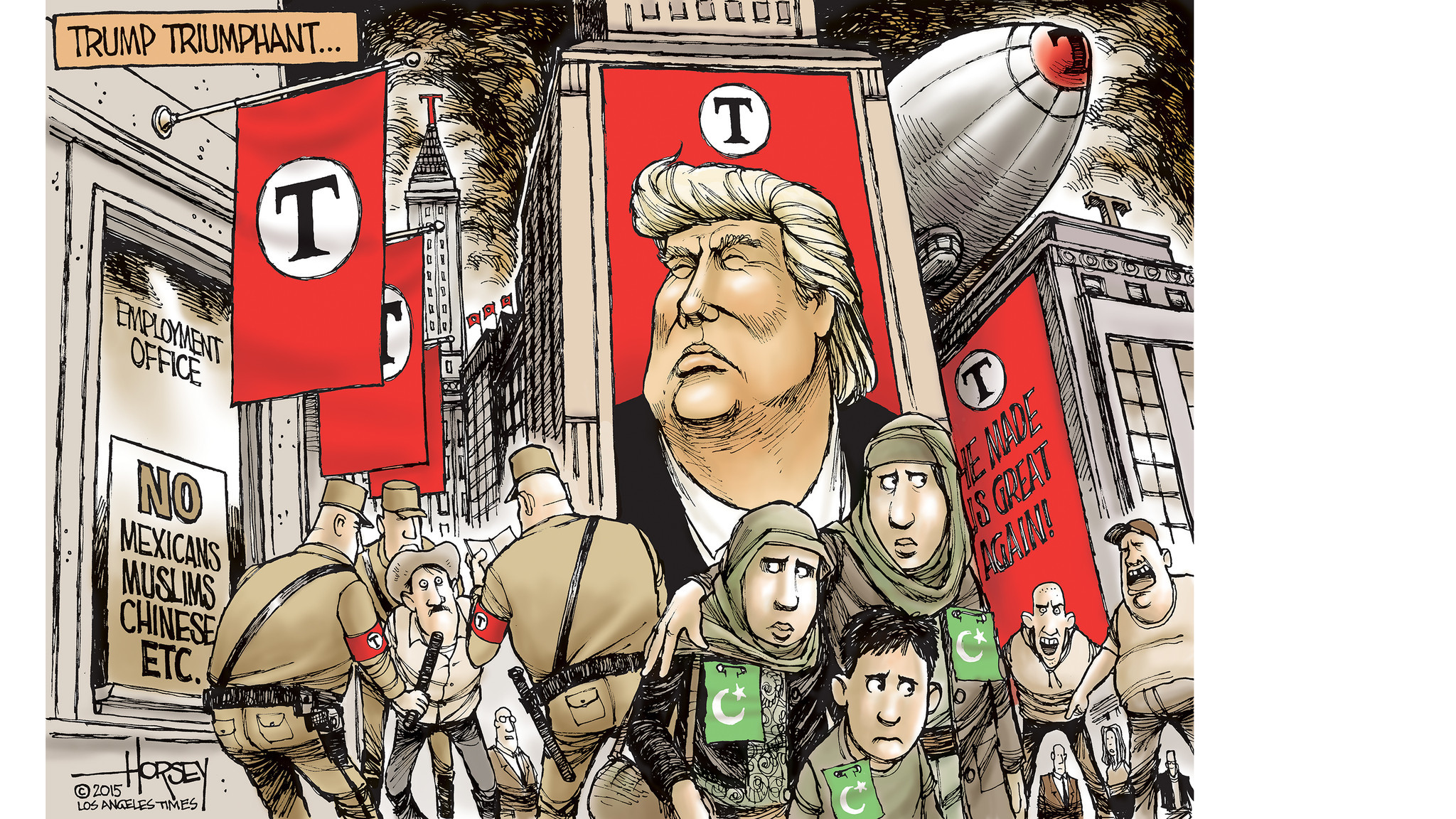 Image result for trump as nazicartoons